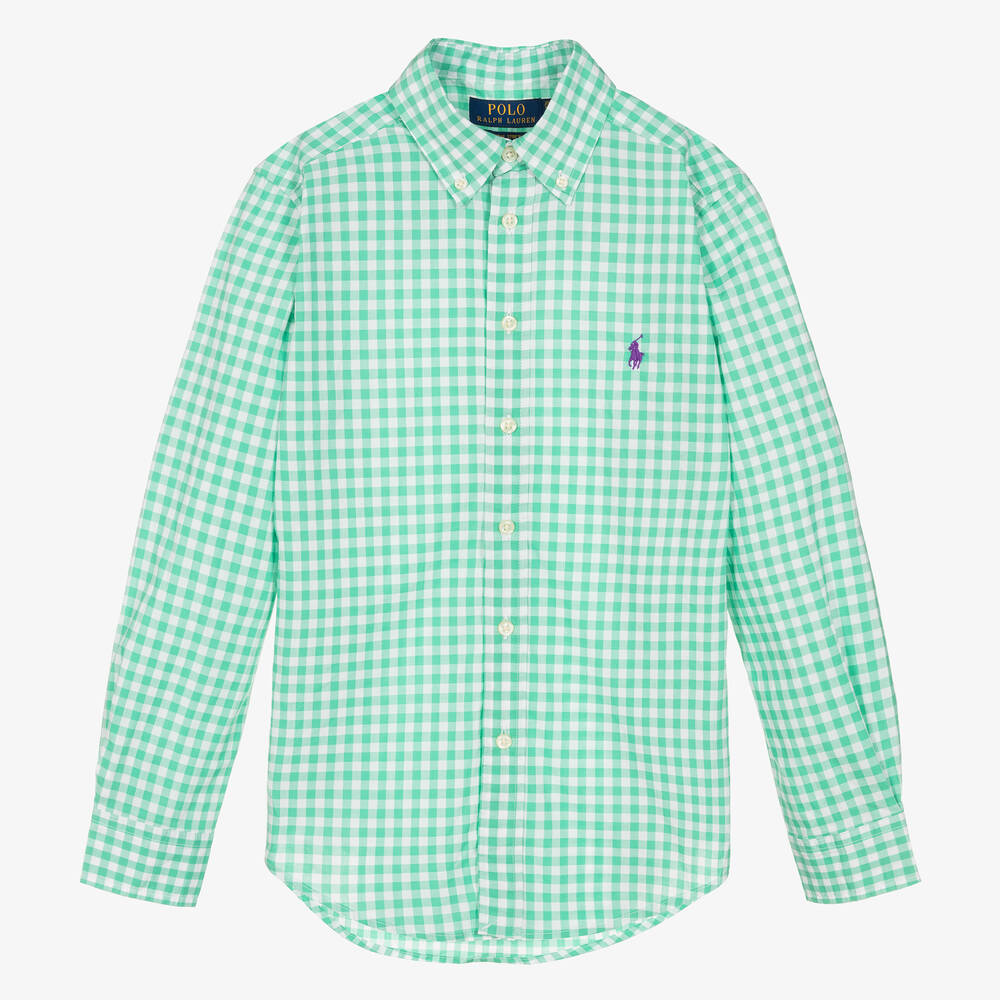 Ralph lauren green check shirt sale