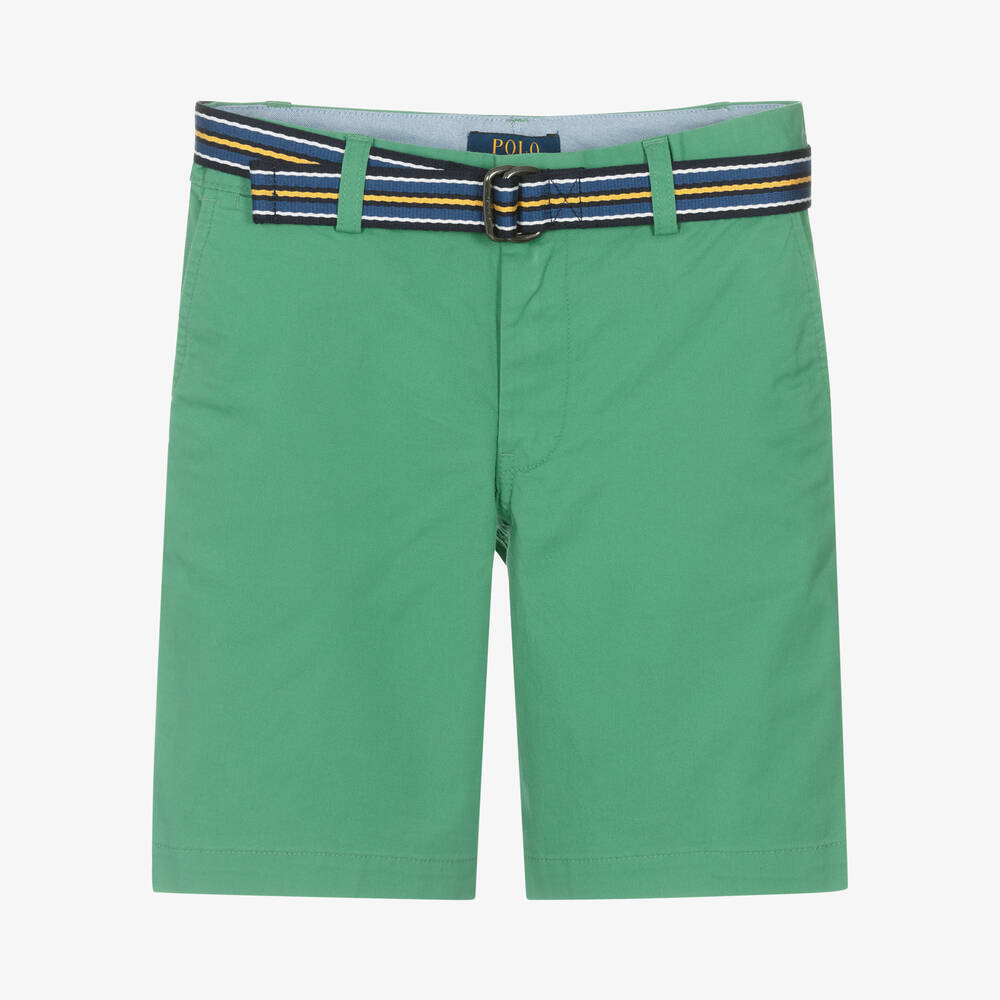 Ralph Lauren - Short chino vert ado garçon | Childrensalon