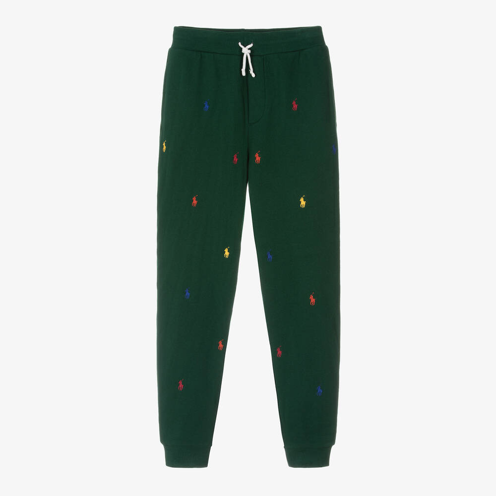 Ralph Lauren - Pantalon de jogging vert en coton | Childrensalon