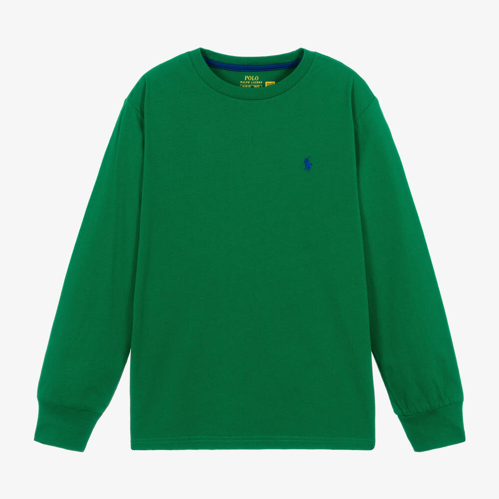 Ralph Lauren - Зеленый хлопковый топ для мальчиков-подростков  | Childrensalon
