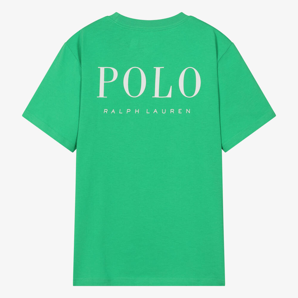 Ralph Lauren-Teen Boys Green Embroidered Pony T-Shirt | Childrensalon Outlet