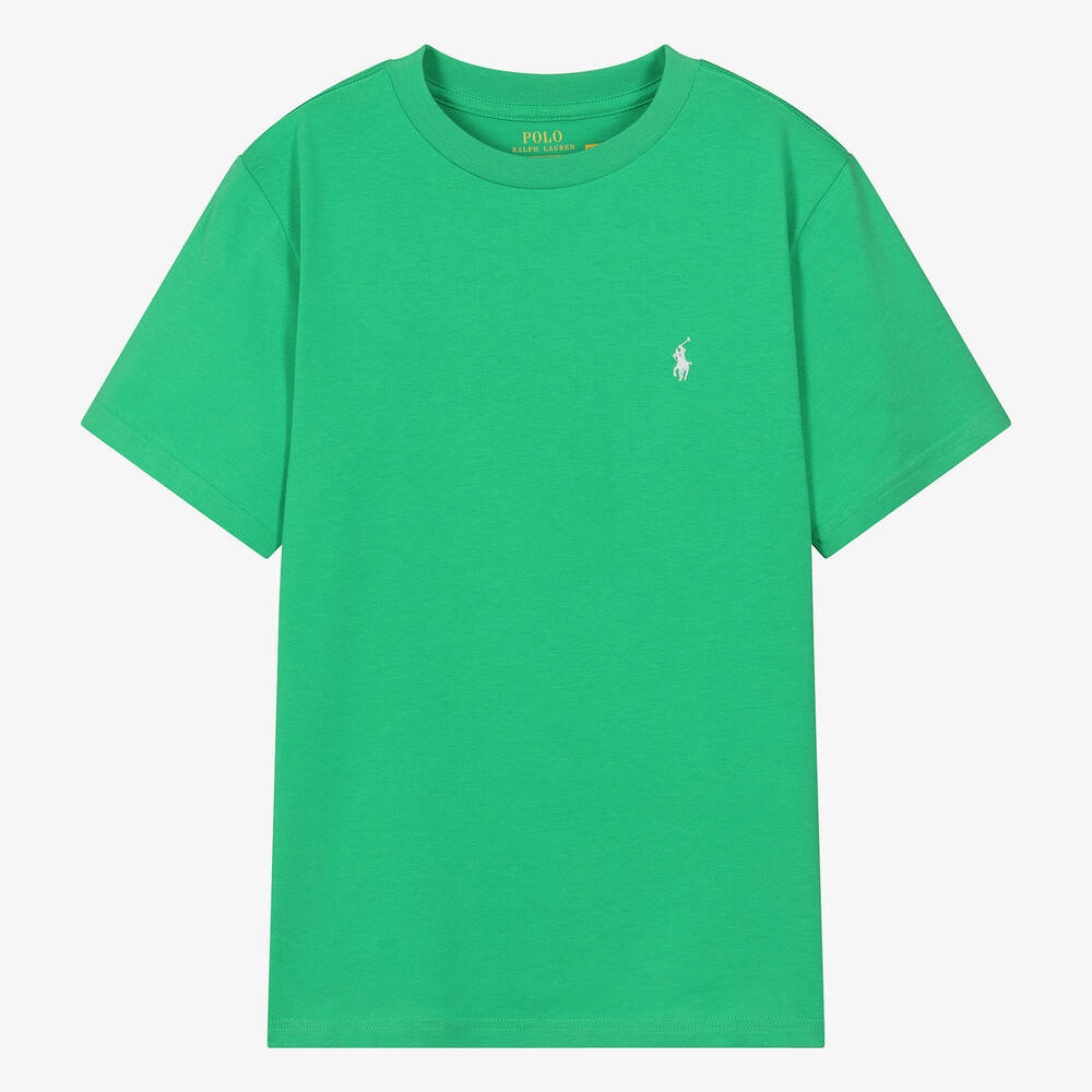 Ralph Lauren-Teen Boys Green Embroidered Pony T-Shirt | Childrensalon Outlet