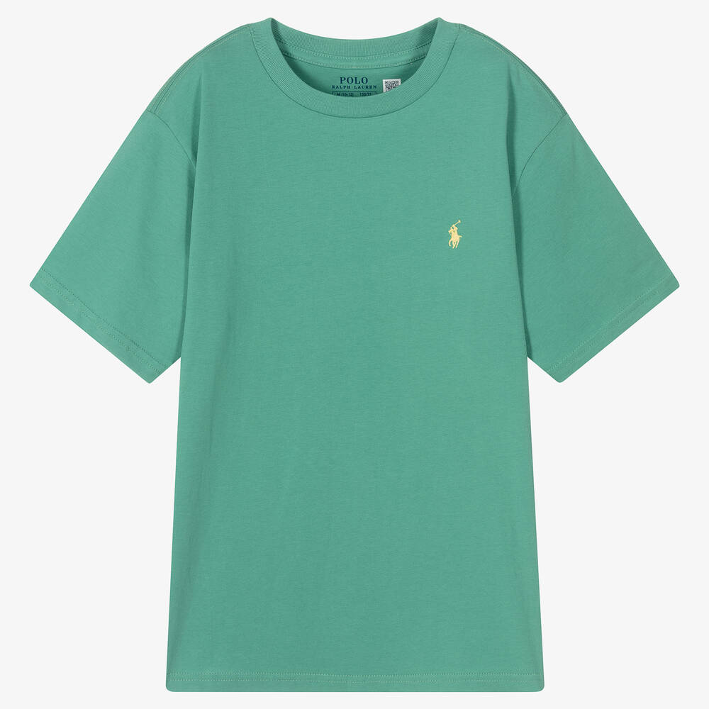 Polo Ralph Lauren - Teen Boys Green Logo T-Shirt | Childrensalon