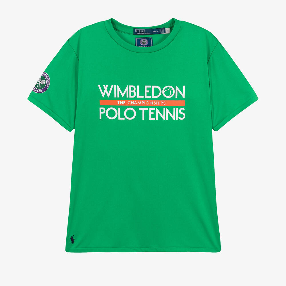 Polo Ralph Lauren-Teen Boys Green Wimbledon Sports T-Shirt | Childrensalon Outlet
