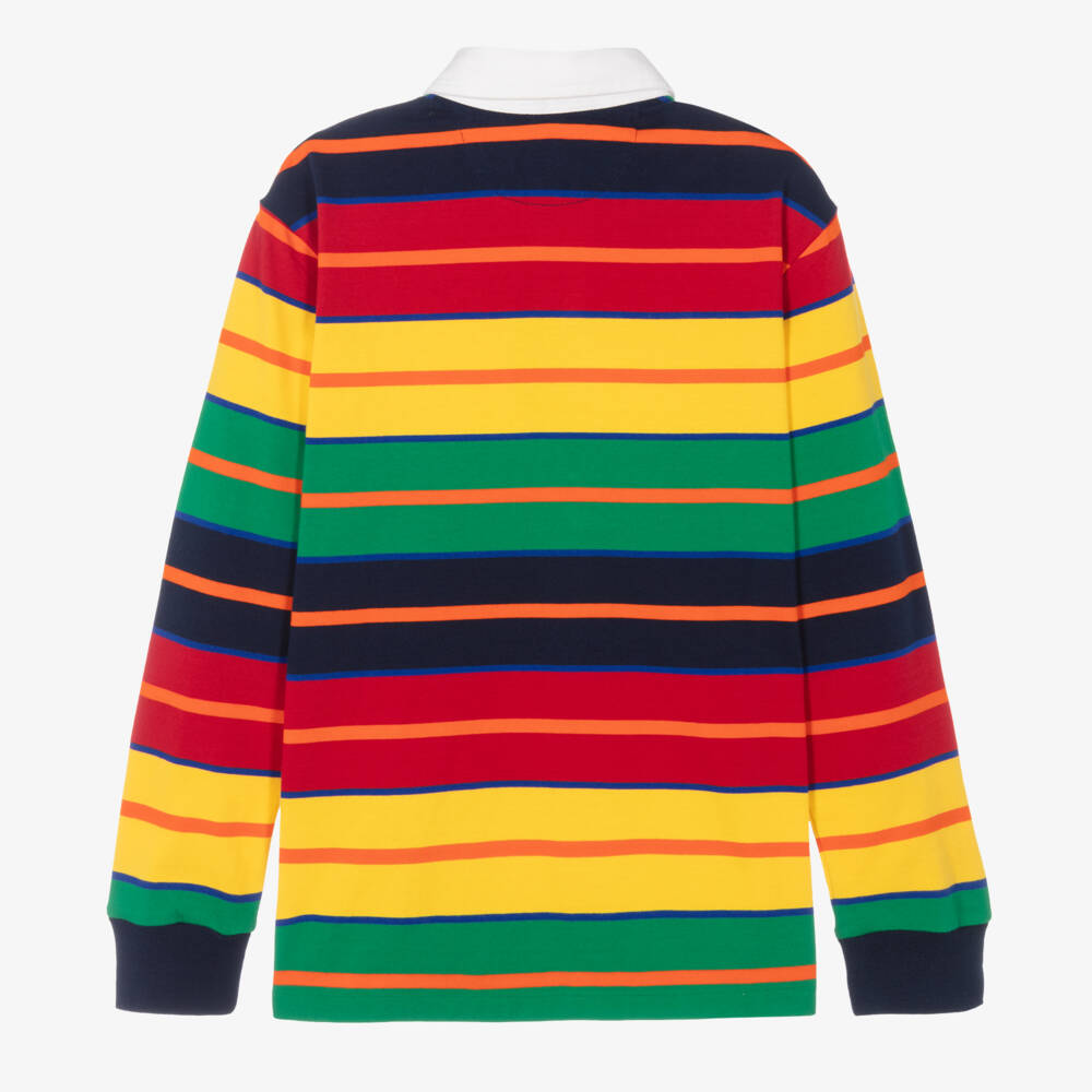 Ralph Lauren-Teen Boys Multicolour Stripe Polo Shirt | Childrensalon Outlet