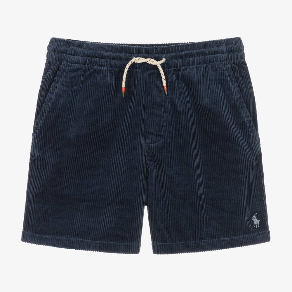 Ralph Lauren - Navyblaue Teen Shorts aus Cord | Childrensalon