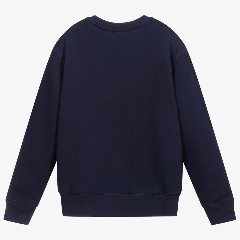 Polo Ralph Lauren-Teen Boys Navy Blue Cotton Logo Sweatshirt | Childrensalon Outlet