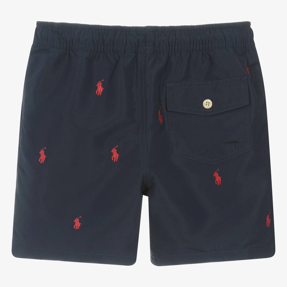Ralph Lauren Teen Boys Navy Blue Pony Swim Shorts Childrensalon Outlet