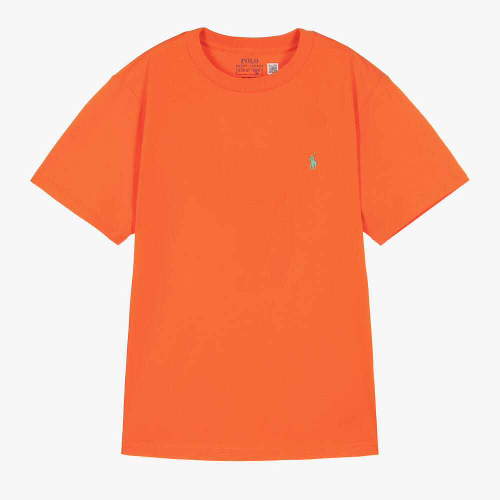 Ralph Lauren-Teen Boys Orange Cotton T-Shirt | Childrensalon Outlet