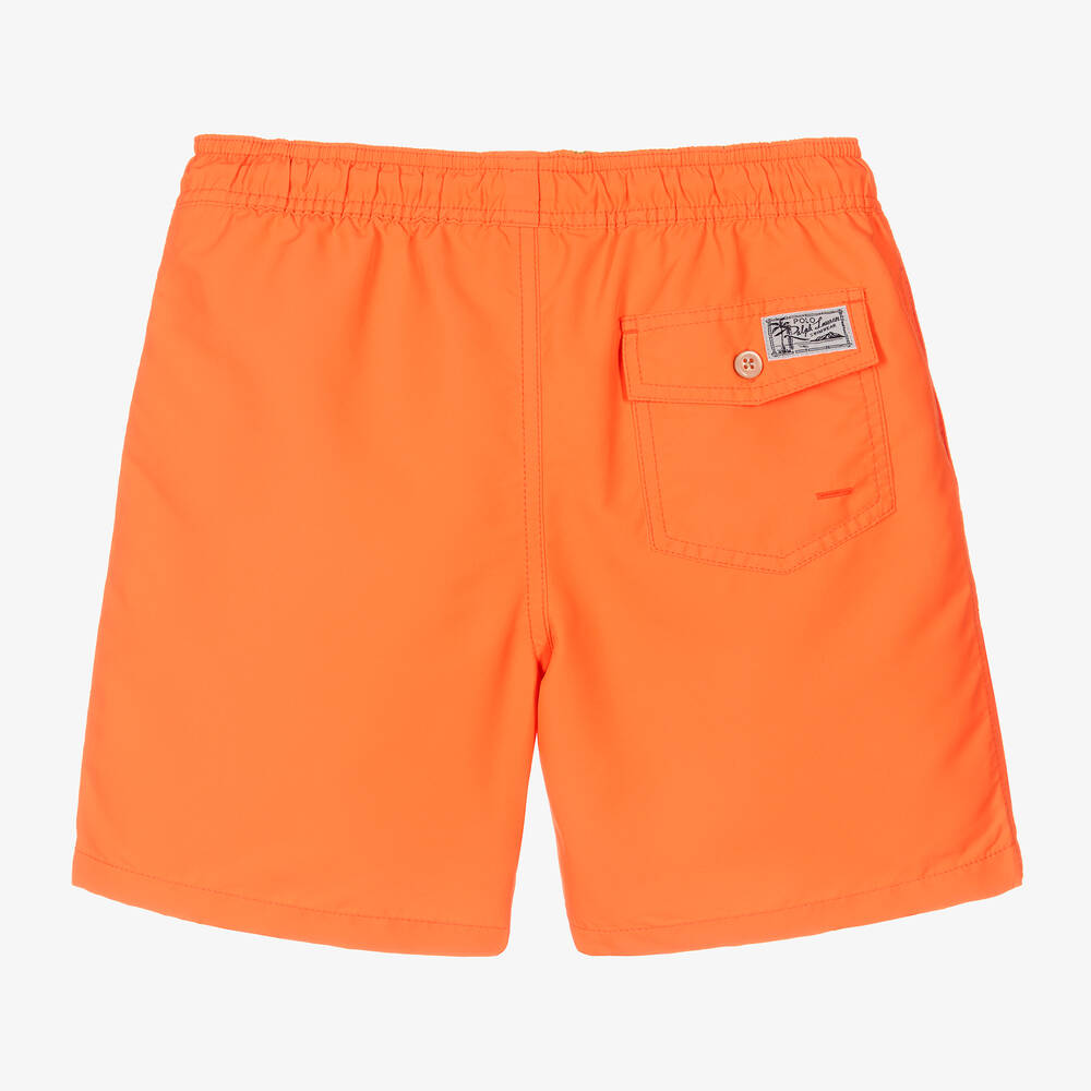 Orange polo swim trunks on sale