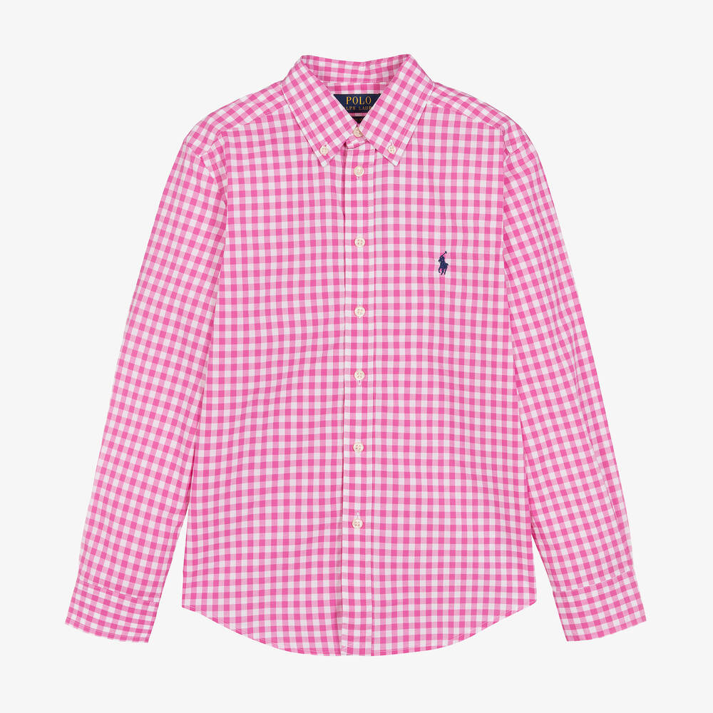 Ralph Lauren - Rosa Teen Baumwoll-Karohemd (J) | Childrensalon