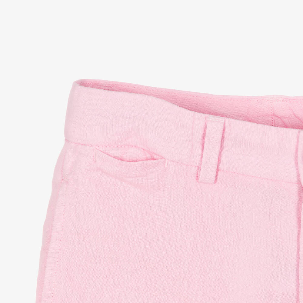 Ralph Lauren-Teen Boys Pink Linen & Cotton Shorts | Childrensalon Outlet