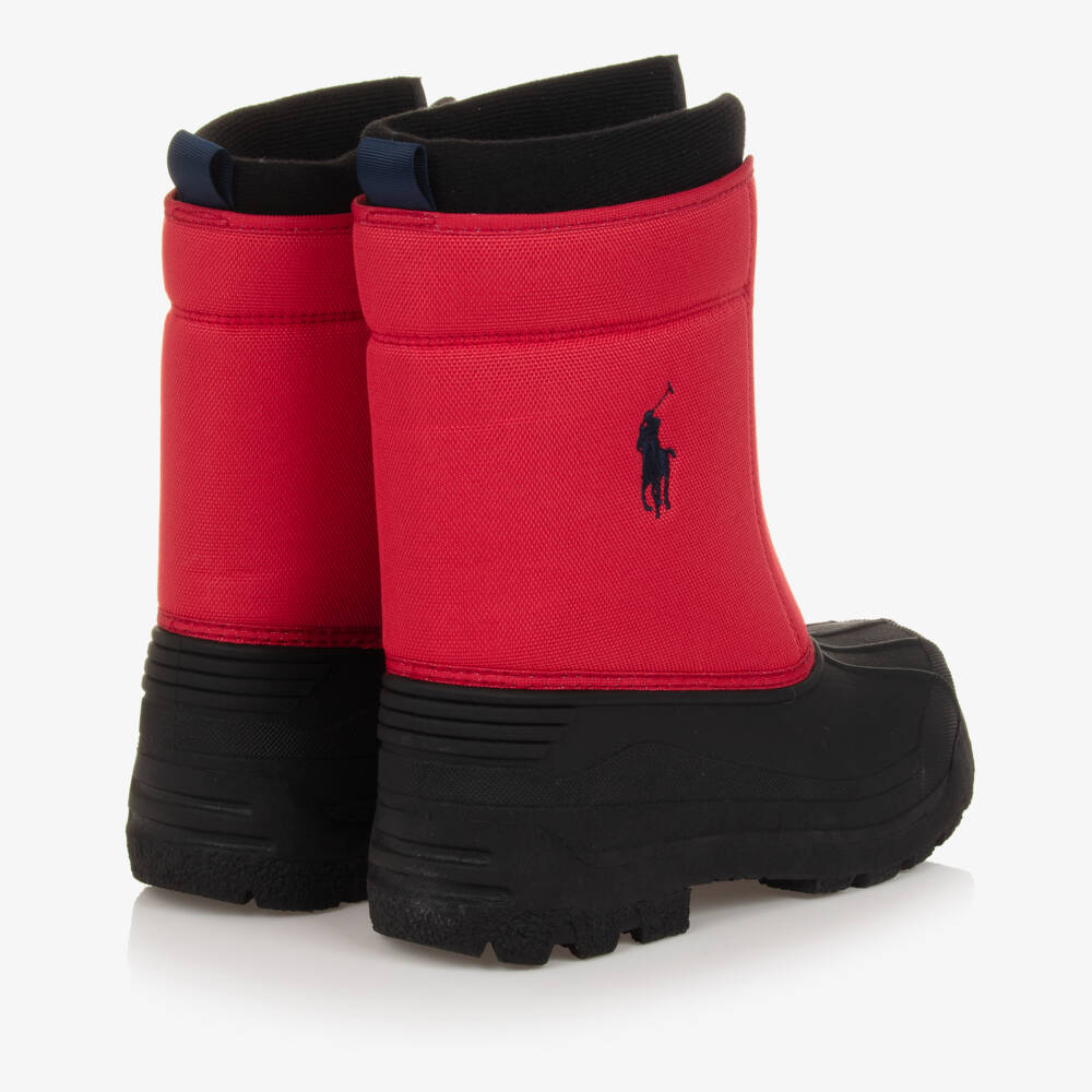 Polo Ralph Lauren-Teen Boys Red & Black Snow Boots | Childrensalon Outlet