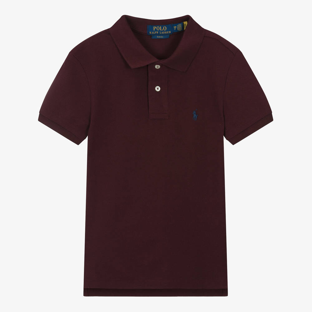 Ralph Lauren - Teen Boys Red Cotton Piqué Polo Shirt | Childrensalon