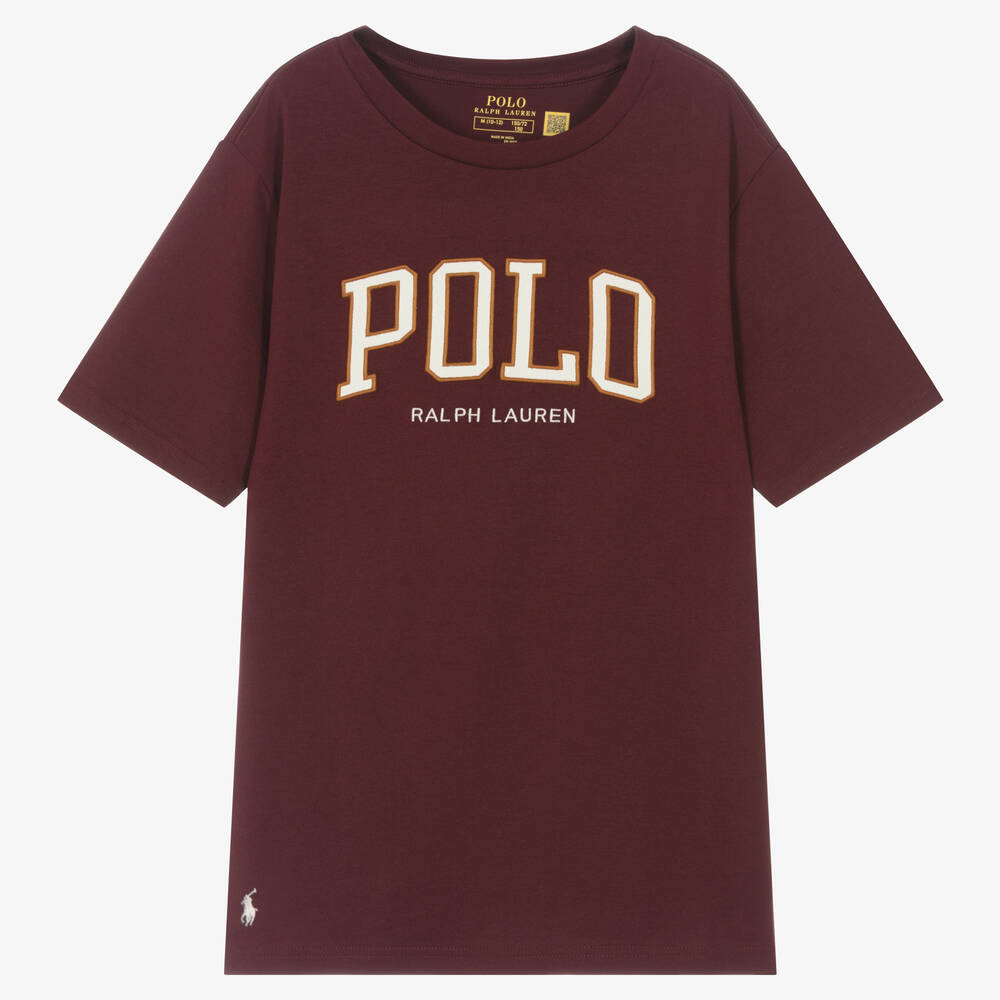 Ralph Lauren - T-shirt rouge en coton ado garçon | Childrensalon