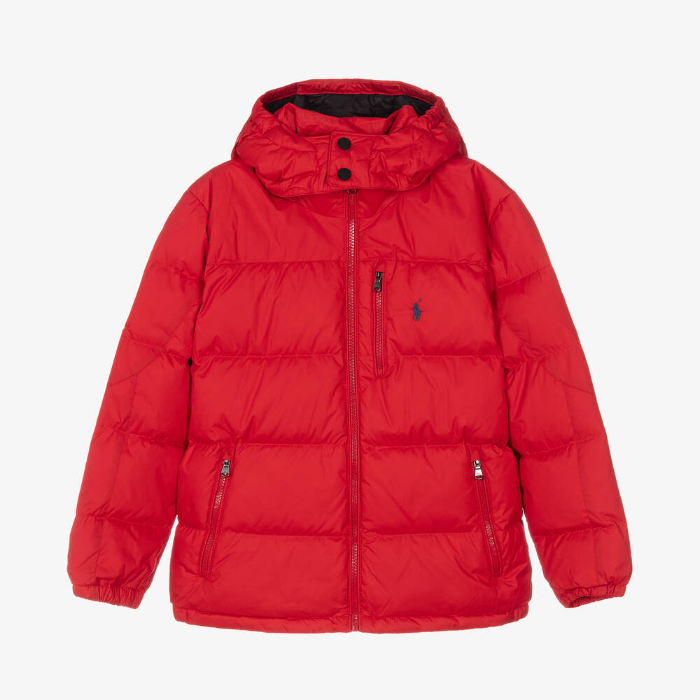 Polo Ralph Lauren - Teen Boys Red Puffer Jacket | Childrensalon