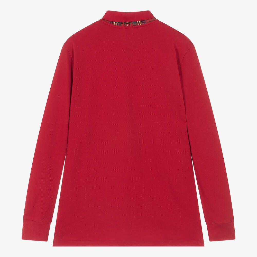 Ralph Lauren - Teen Boys Red Triple Pony Polo Shirt