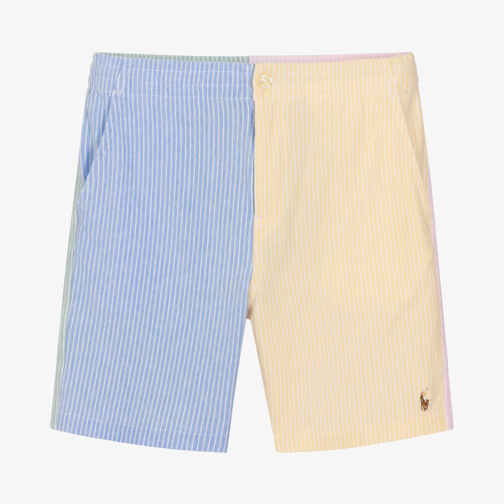 Ralph Lauren - Teen Boys Striped Colourblock Shorts | Childrensalon