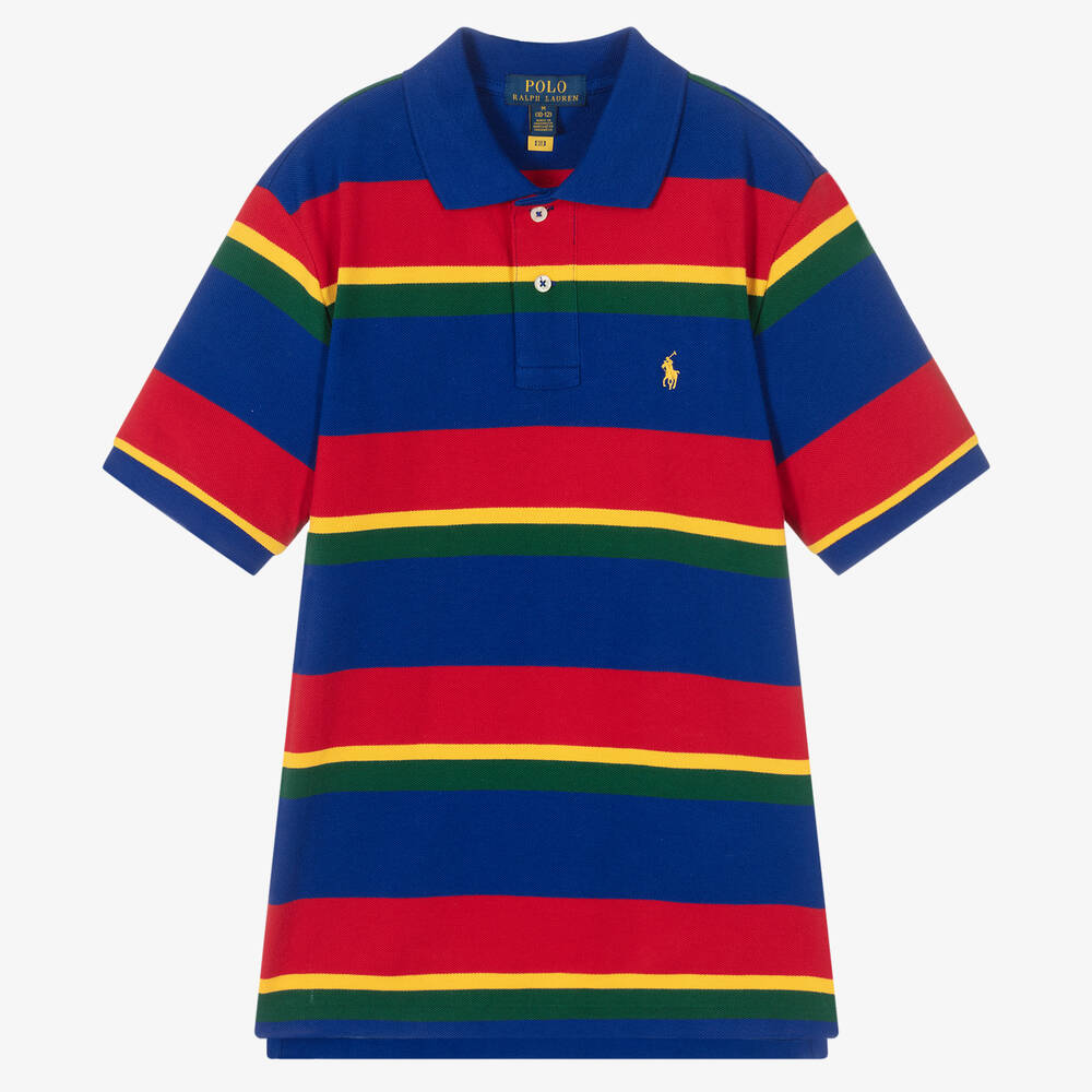 Polo Ralph Lauren - Teen Boys Striped Polo Shirt | Childrensalon