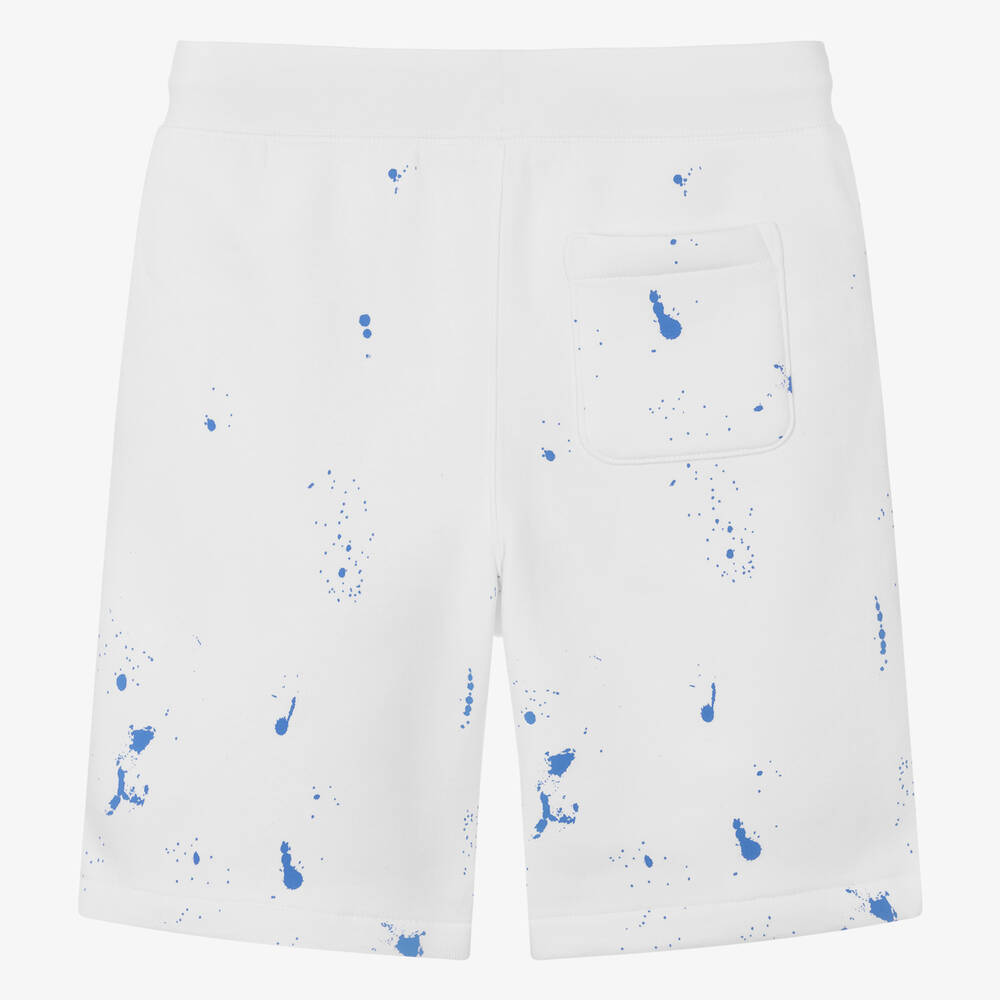 Ralph Lauren-Белые хлопковые шорты с брызгами краски для мальчиков-подростков | Childrensalon Outlet