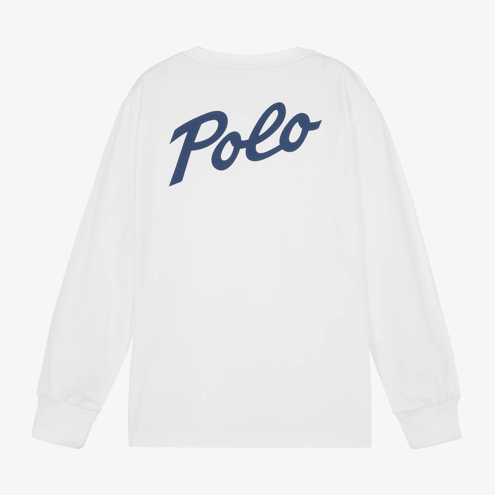 Ralph Lauren Teen Boys White Cotton Top Childrensalon Outlet