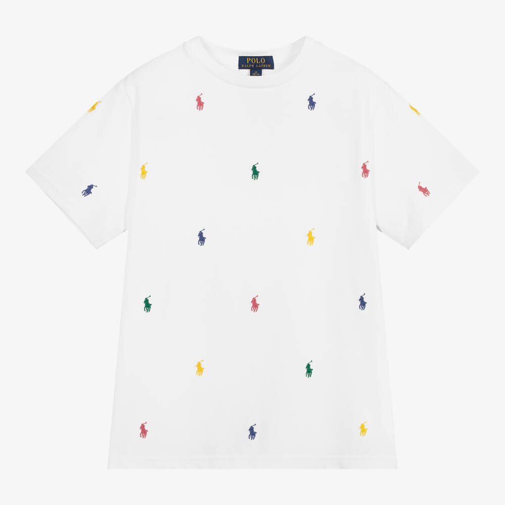 Polo Ralph Lauren - Weißes Teen T-Shirt für Jungen | Childrensalon