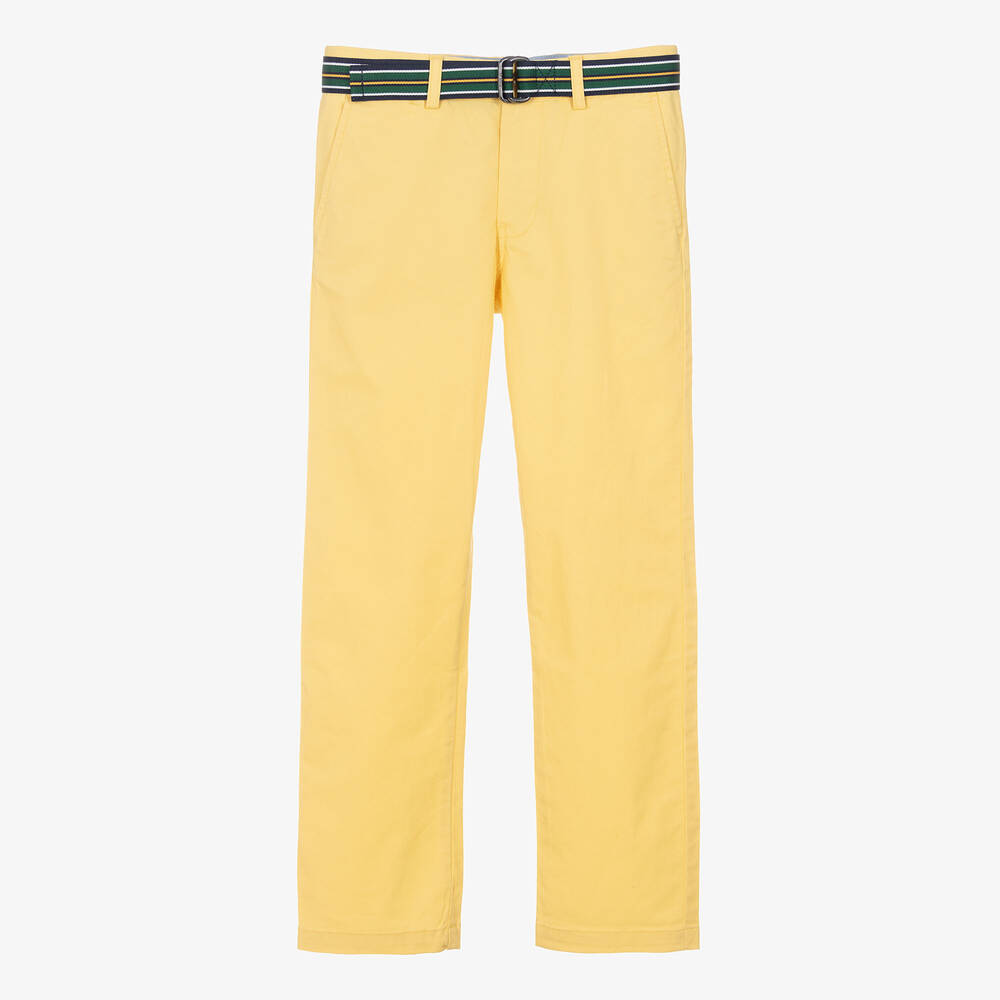 Ralph Lauren-Teen Boys Yellow Cotton Chino Trousers | Childrensalon Outlet