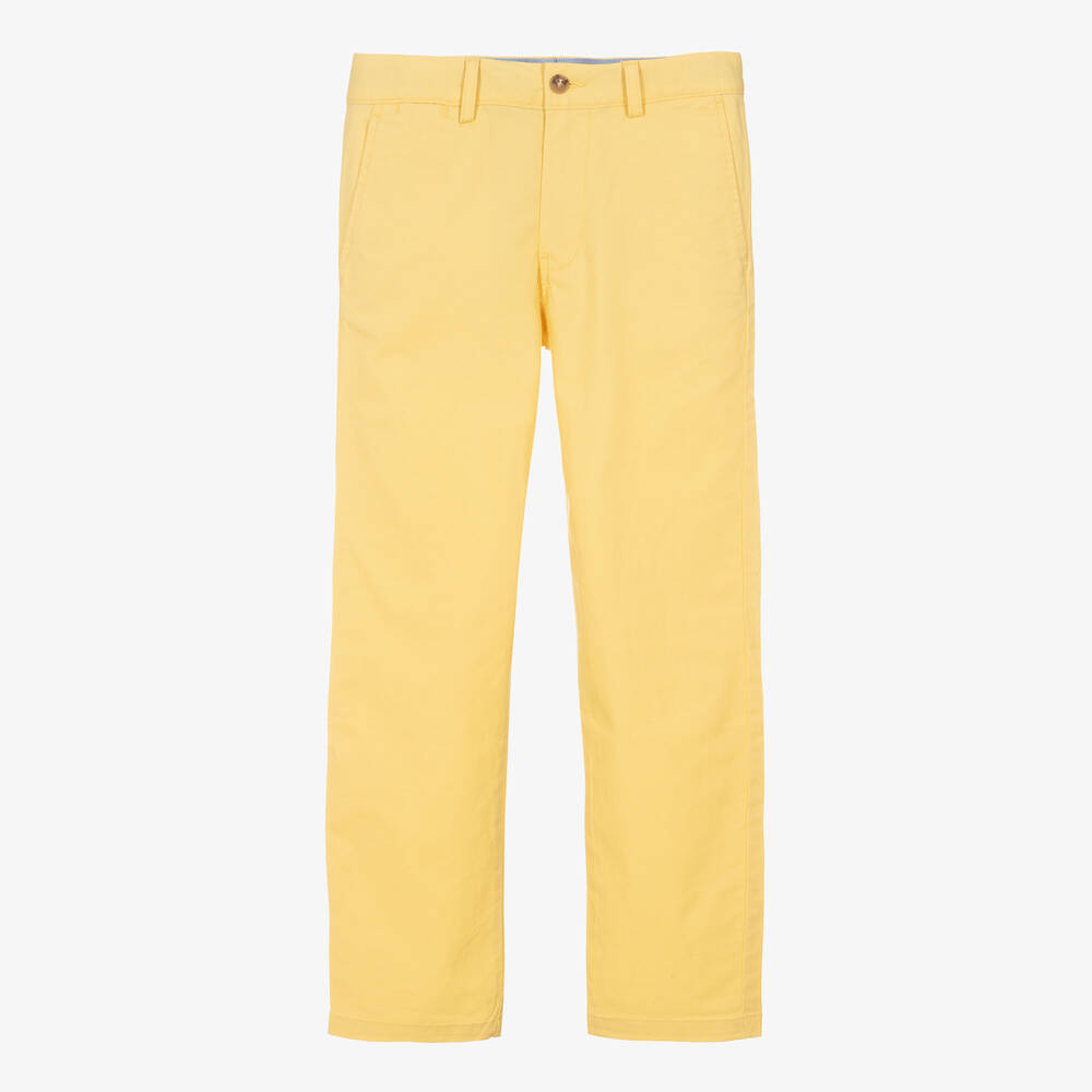 Ralph Lauren-Teen Boys Yellow Cotton Chino Trousers | Childrensalon Outlet
