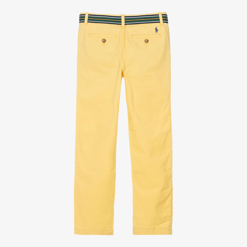 Ralph Lauren Teen Boys Yellow Cotton Chino Trousers