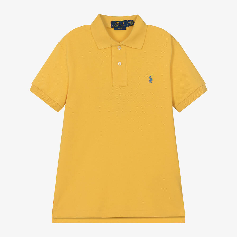 Ralph Lauren-Teen Boys Yellow Cotton Polo Shirt | Childrensalon Outlet