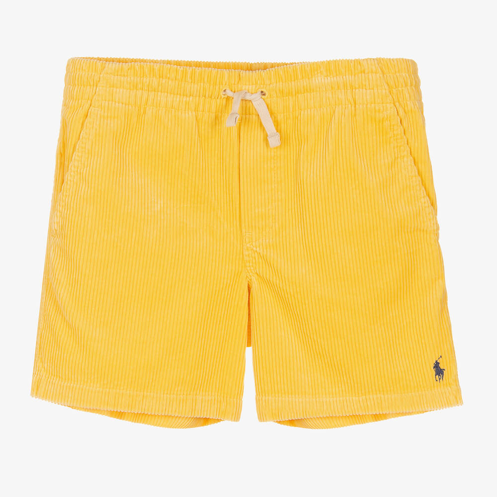 Polo Ralph Lauren - Teen Boys Yellow Cotton Shorts | Childrensalon