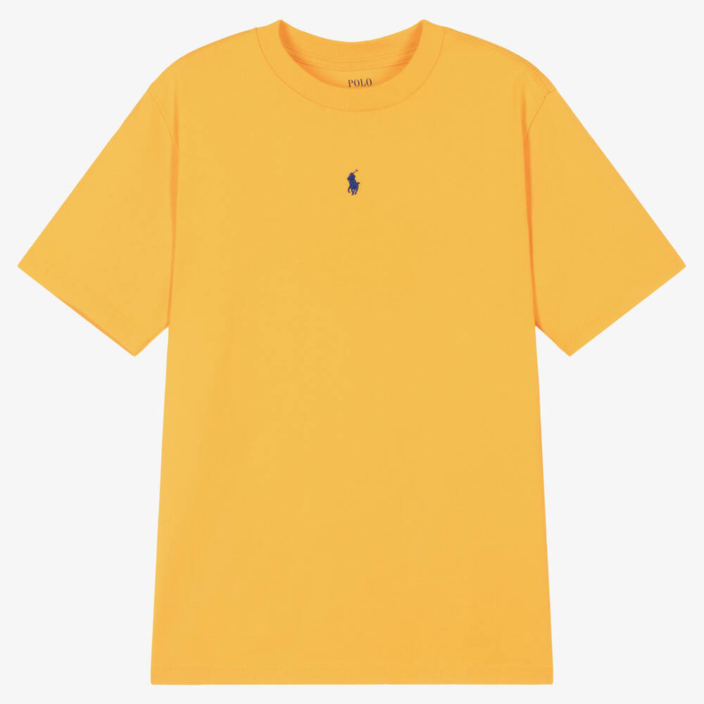 Ralph Lauren - T-shirt jaune en coton ado garçon | Childrensalon