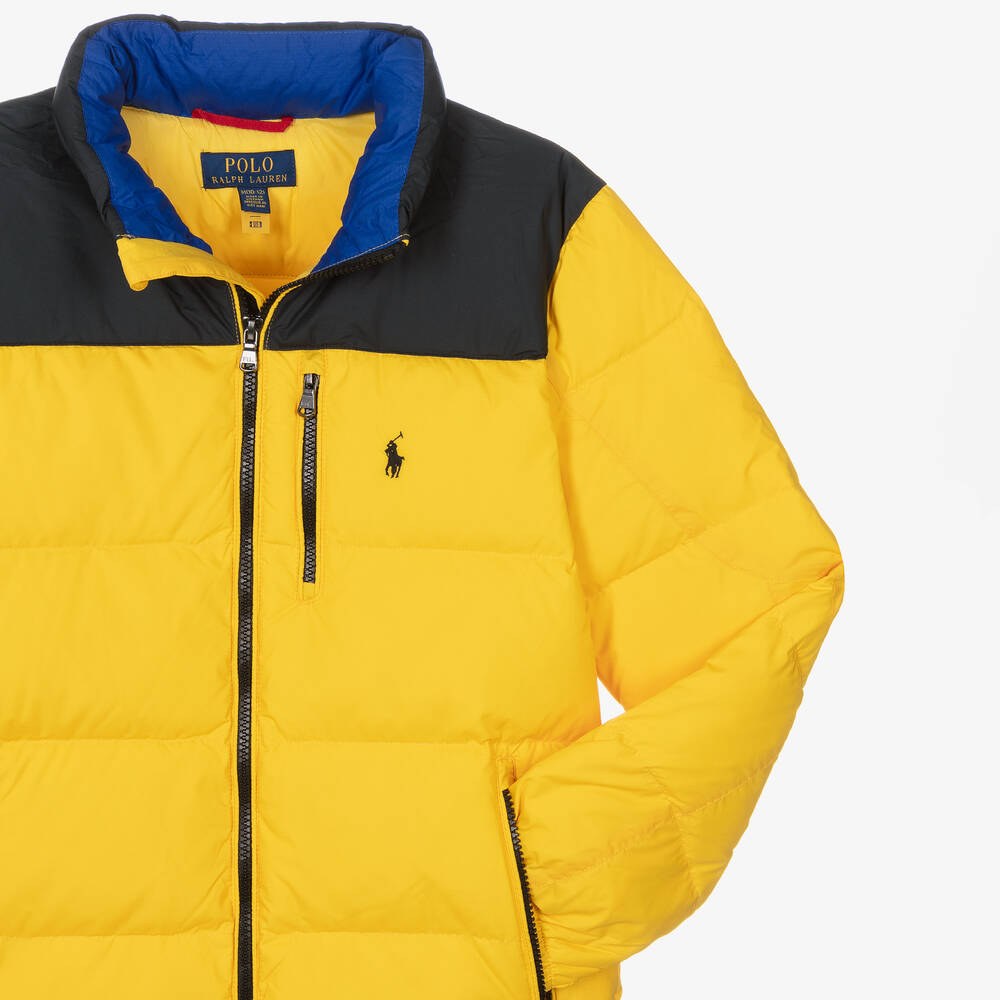 Ralph Lauren Teen Boys Yellow Down Fill Puffer Jacket