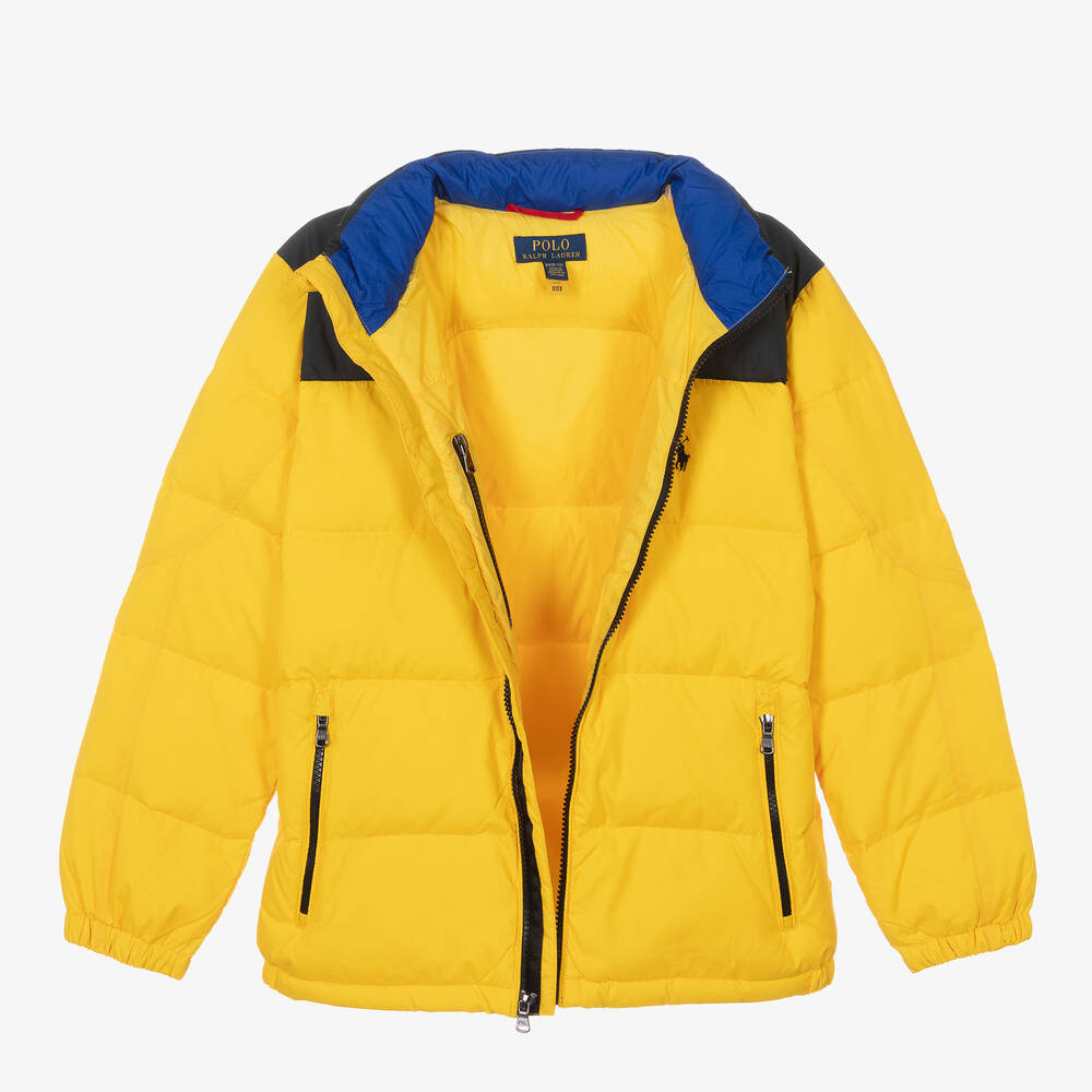 Ralph Lauren-Teen Boys Yellow Down-Fill Puffer Jacket | Childrensalon Outlet