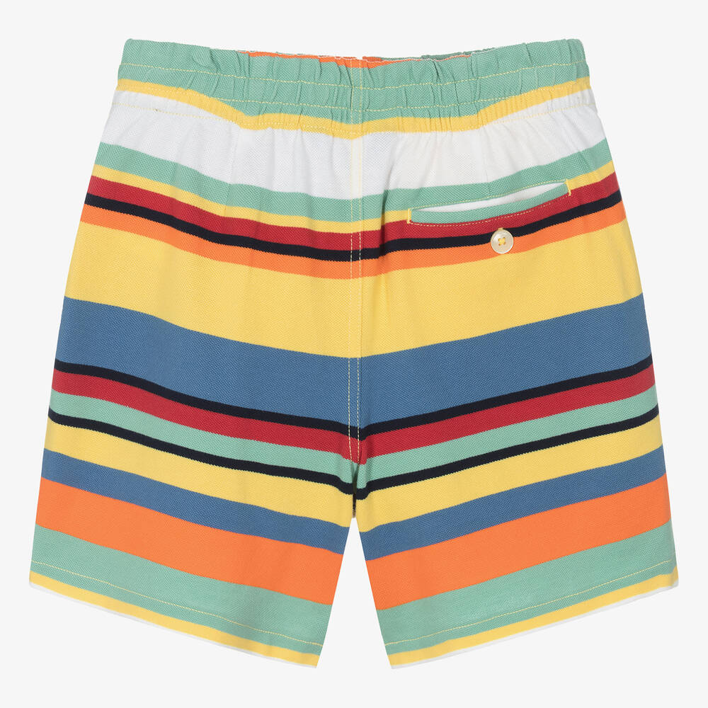 Ralph Lauren-Teen Boys Yellow Striped Cotton Shorts | Childrensalon Outlet