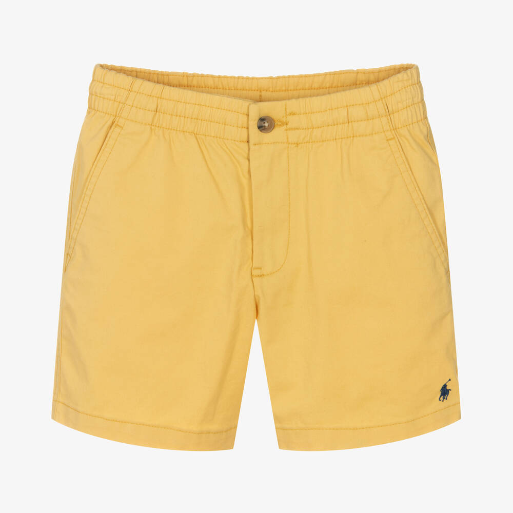 Polo Ralph Lauren-Teen Boys Yellow Twill Logo Shorts | Childrensalon Outlet