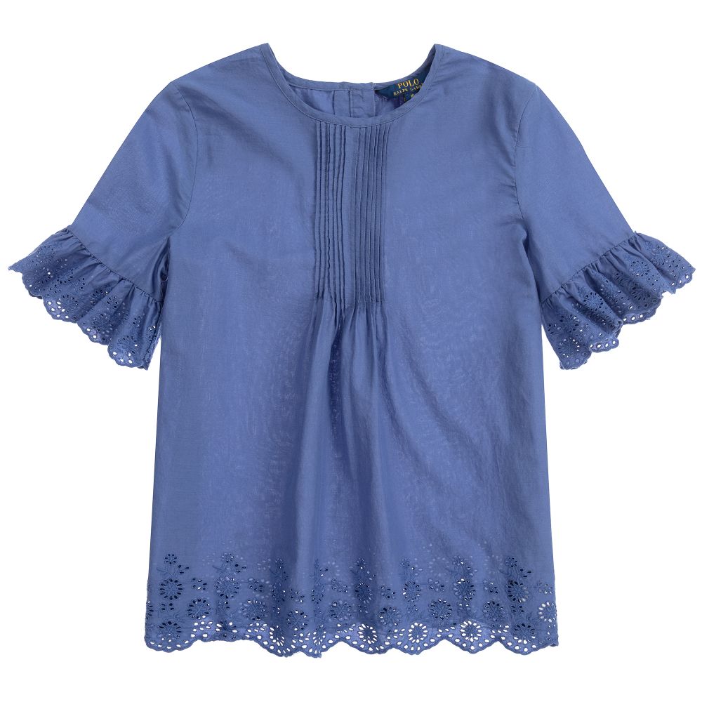 Polo Ralph Lauren - Teen Girls Blue Blouse | Childrensalon Outlet