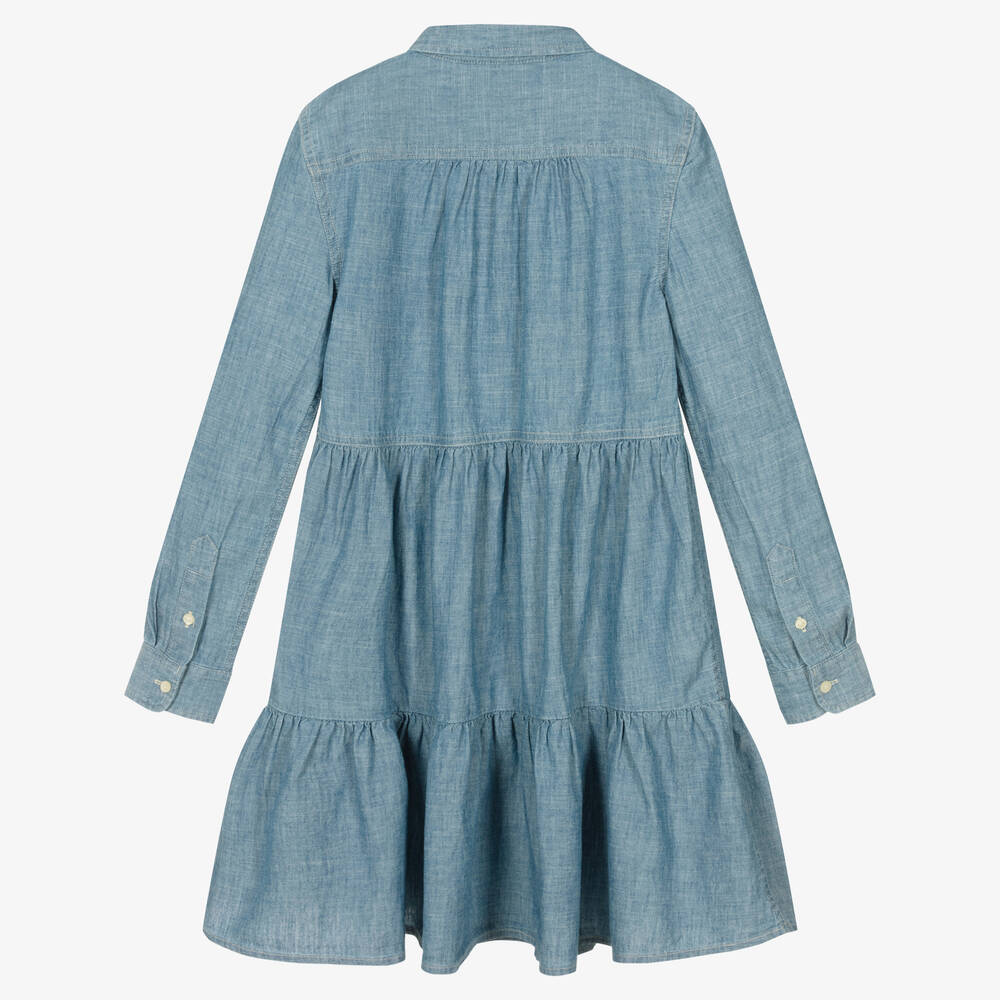Polo Ralph Lauren-Teen Girls Blue Chambray Dress | Childrensalon Outlet