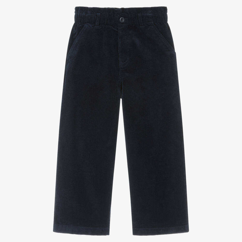 Ralph Lauren-Teen Girls Blue Cotton Corduroy Trousers | Childrensalon Outlet