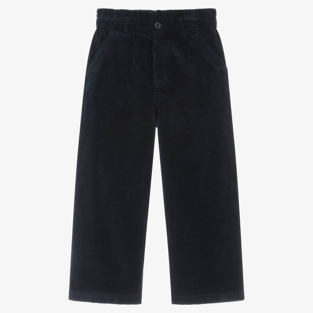 Ralph Lauren - Teen Girls Blue Cotton Corduroy Trousers | Childrensalon