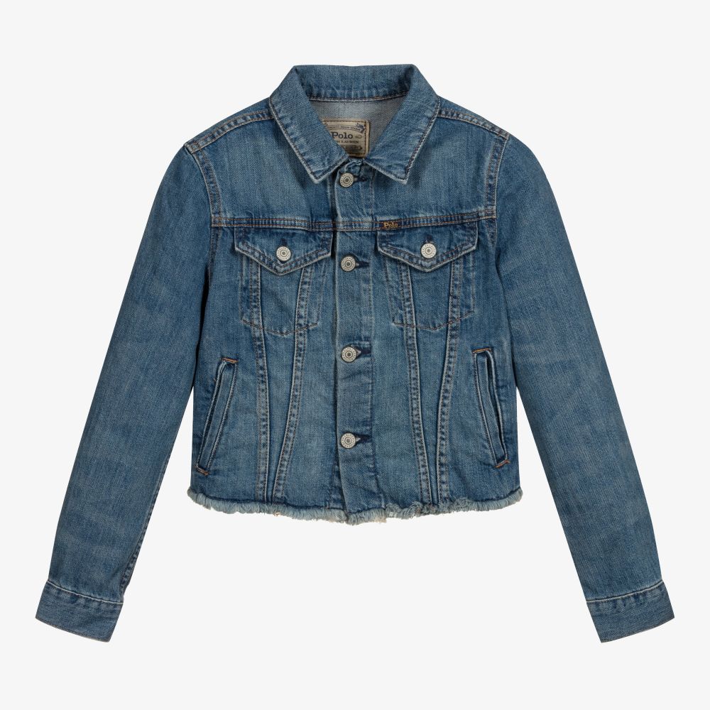 Polo Ralph Lauren - Veste en jean bleue Ado fille | Childrensalon