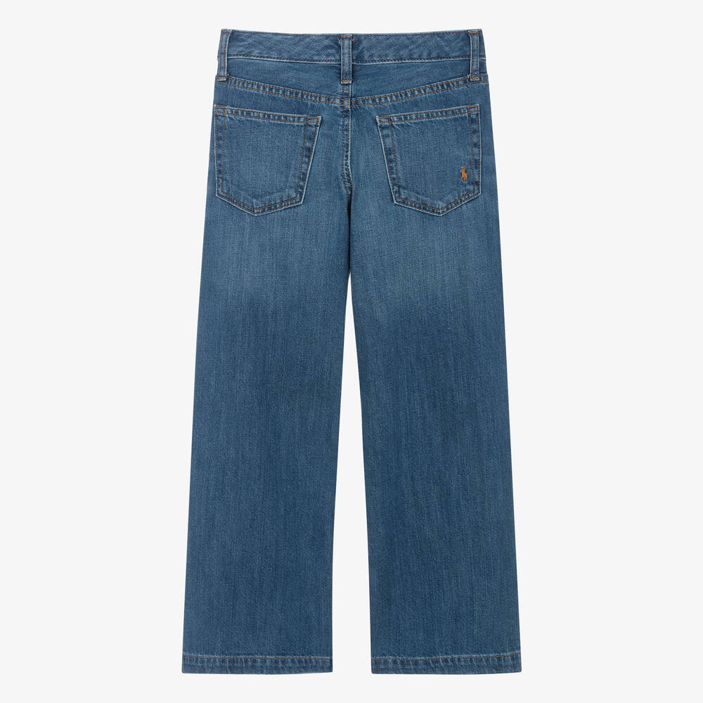 Denim wide leg cropped jeans outlet
