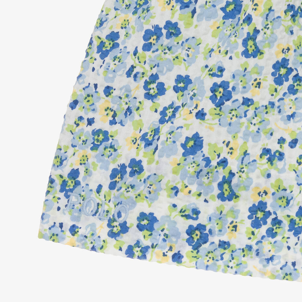 Ralph Lauren-Teen Girls Blue Floral Print Cotton Dress | Childrensalon Outlet