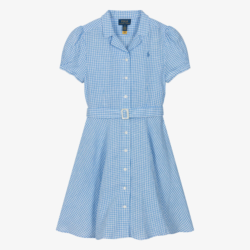 Ladies blue gingham dress 2025