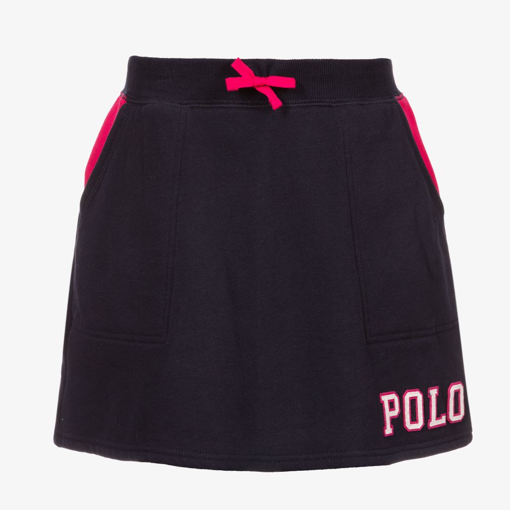 Polo Ralph Lauren - Jupe bleue en jersey Ado fille | Childrensalon