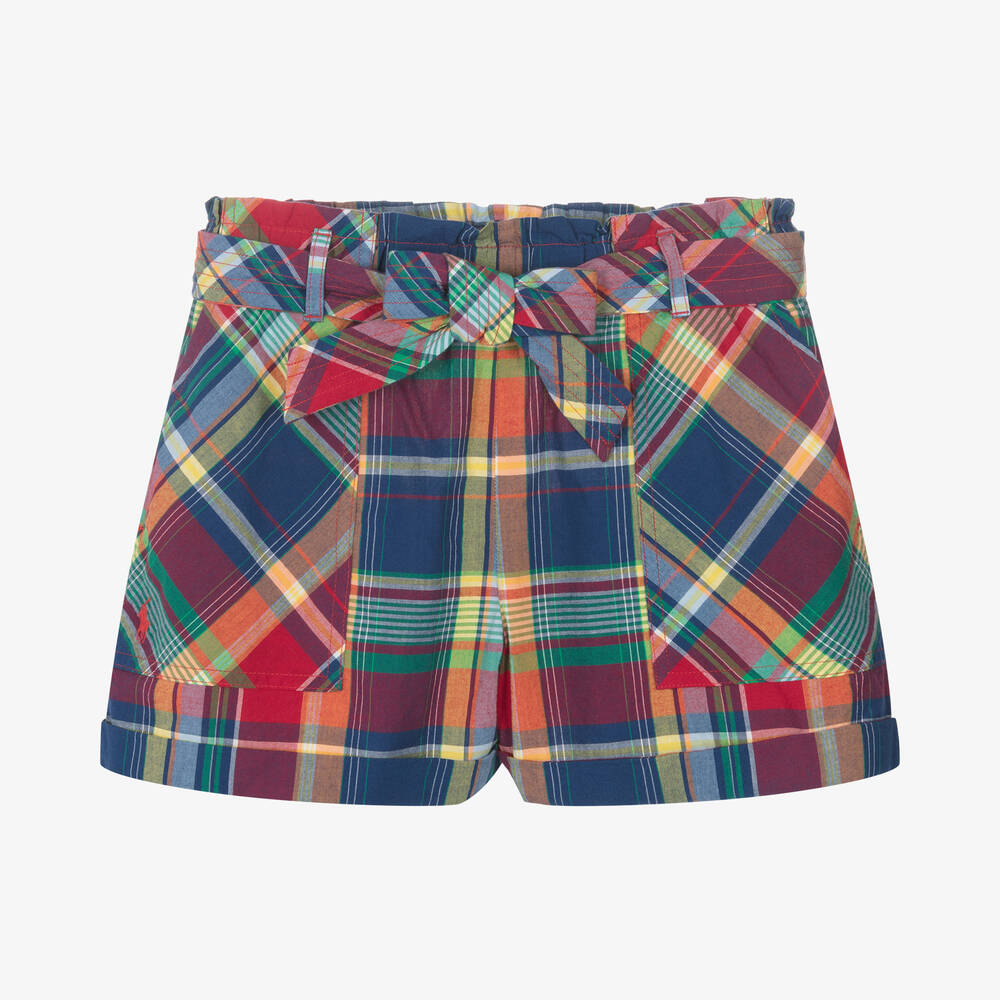 Ralph Lauren-Синие хлопковые шорты Madras для подростков | Childrensalon Outlet