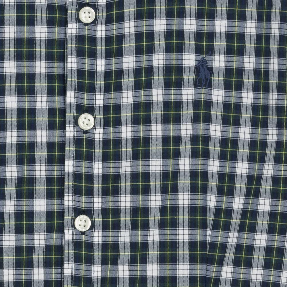 Ralph Lauren-Teen Girls Blue Plaid Check Shirt Dress | Childrensalon Outlet