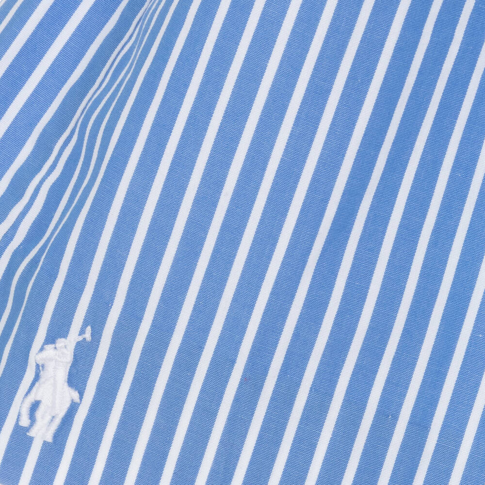 Ralph Lauren-Teen Girls Blue Stripe Cotton Skirt | Childrensalon Outlet