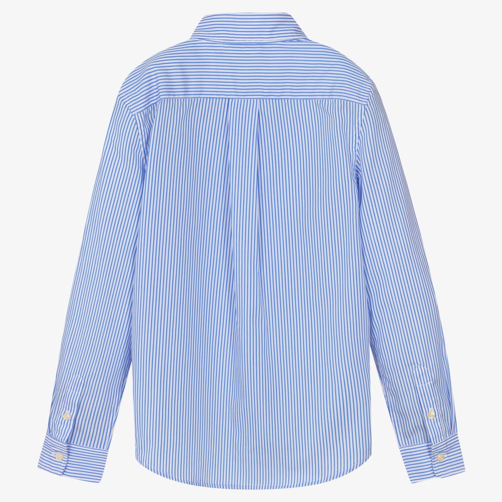 Ralph Lauren Teen Girls Blue Striped Shirt Childrensalon Outlet