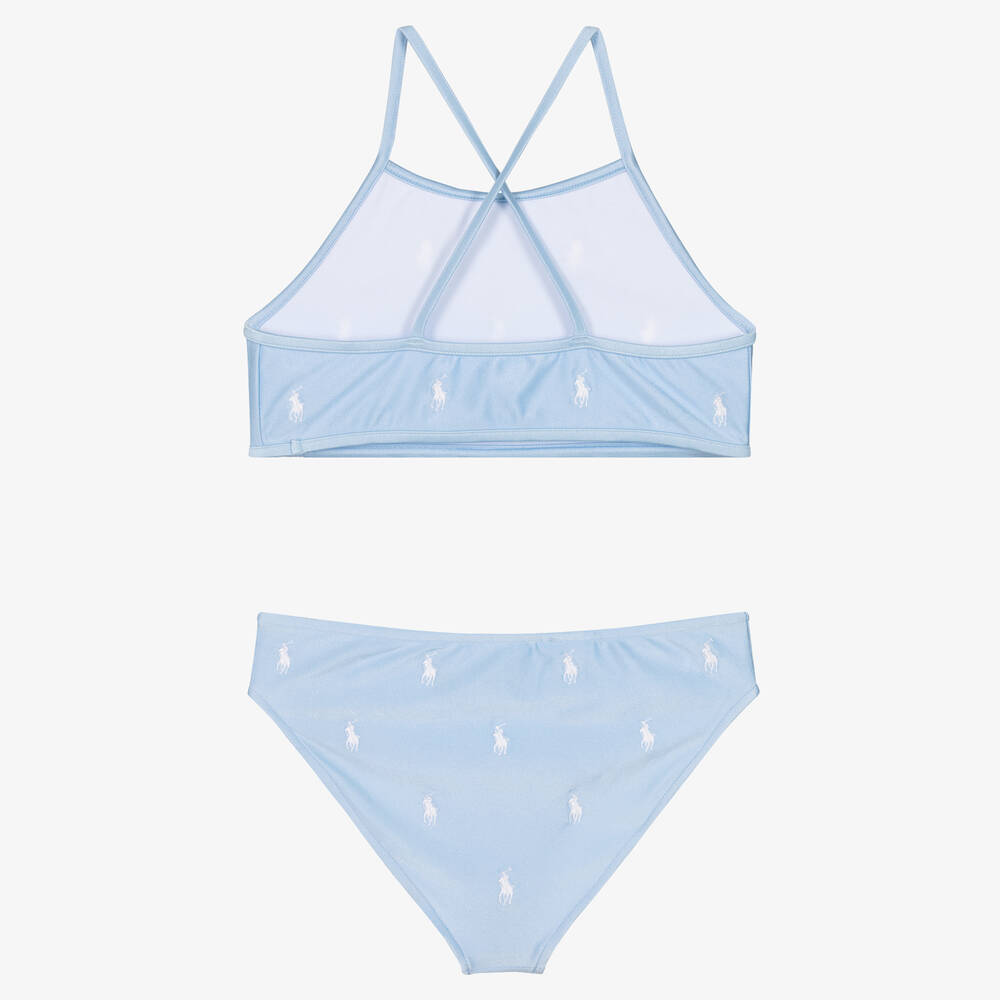 Polo Ralph Lauren Teen Girls Blue White Logo Bikini Childrensalon Outlet
